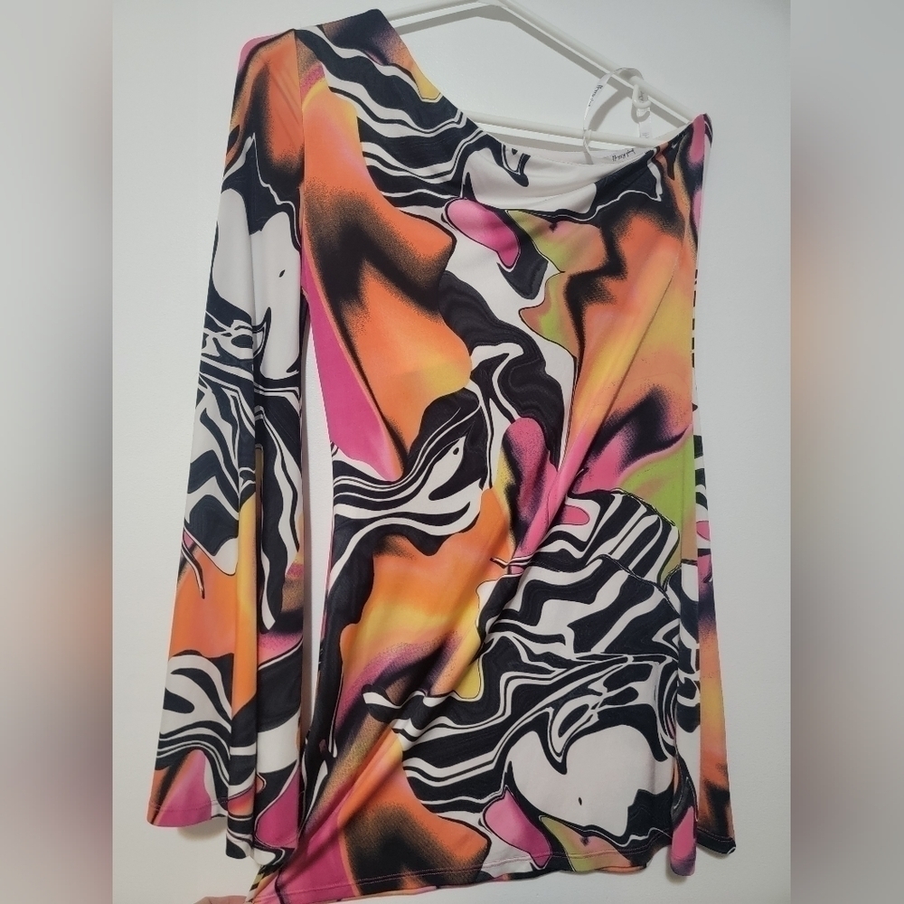 Joseph Ribkoff Multicolor Abstract Dress - Picture 3 of 8